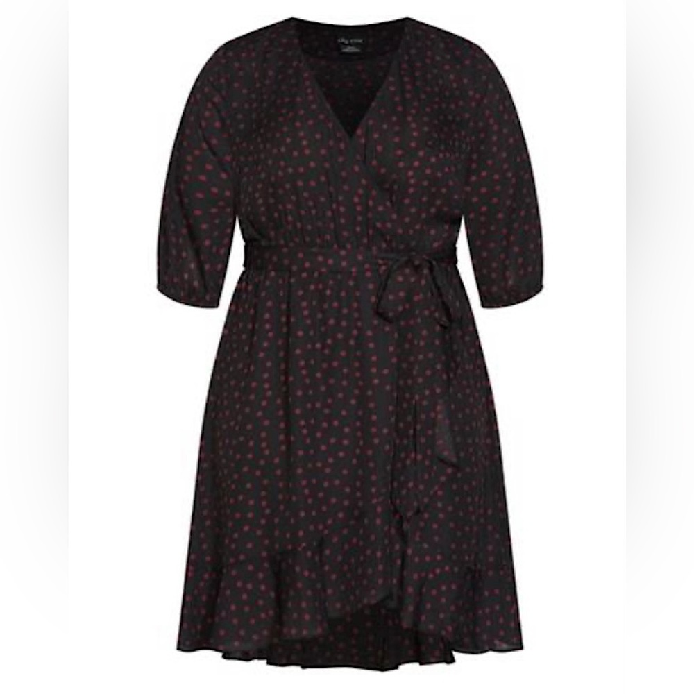 City Chic Amber spot dress